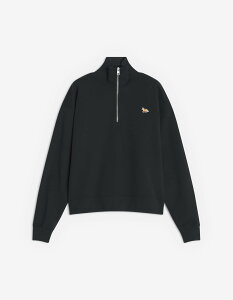 Maison Kitsune MAISON KITSUNE/(W)BABY FOX HALF ZIPPED SWEATSHIRT ���]�� �L�c�l �g�b�v�X �X�E�F�b�g�E�g���[�i�[ �u���b�N�y���������z