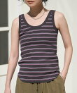 ワッフル 2WAY ヘンリーネック タンクトップ