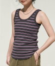 ワッフル 2WAY ヘンリーネック タンクトップ