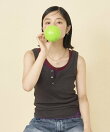 ワッフル 2WAY ヘンリーネック タンクトップ