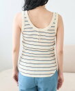 ワッフル 2WAY ヘンリーネック タンクトップ