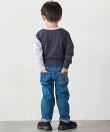 ジョグデニムジオメトリックロゴ刺しゅうロングパンツ(90~160cm)