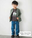 ジョグデニムジオメトリックロゴ刺しゅうロングパンツ(90~160cm)