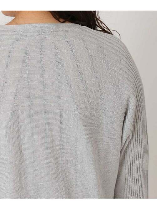 Eur3 大きいサイズ ラメミックスニットカーディガン Rakuten