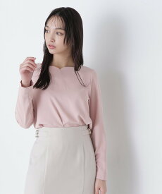 NATURAL BEAUTY BASIC スクエアハートネックブラウス 24SS ナチュラルビューティベーシック トップス シャツ・ブラウス ピンク ホワイト ベージュ【送料無料】