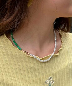 【SALE／77%OFF】axes femme パール*ビーズネックレス アクシーズファム アクセサリー・腕時計 ネックレス ゴールド