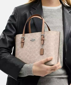 【SALE／60%OFF】COACH OUTLET モリー トート バッグ 25・シグネチャー キャンバス コーチ　アウトレット バッグ トートバッグ ベージュ【送料無料】