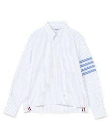 THOM BROWNE STRAIGHT FIT BD LONGSLEEVE SHIRT トムブラウン トップス シャツ・ブラウス ブルー【送料無料】