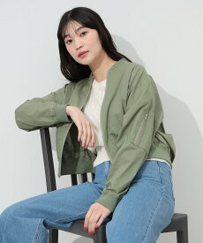 BEAMS HEART WOMEN BEAMS HEART / コットン ショート MA-1ブルゾン ビームス ハート ジャケット・アウター ブルゾン・ジャンパー カーキ ブラック ベージュ【送料無料】