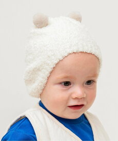 BREEZE Bpop 梵天耳付きニット帽 エフオーオンラインストア 帽子 その他の帽子 ホワイト ブラウン