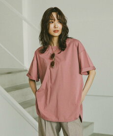 【SALE／46%OFF】GLOBAL WORK ひんやり涼しい/フローズンTラウンドチュニック/498386 グローバルワーク トップス カットソー・Tシャツ グリーン ベージュ ピンク ブラック ホワイト