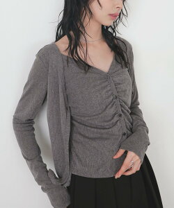 LIAN ���C���[�hV�l�b�N�M���U�[�J�[�f ���A�� �g�b�v�X �j�b�g �z���C�g �O���[ �u���b�N�y���������z