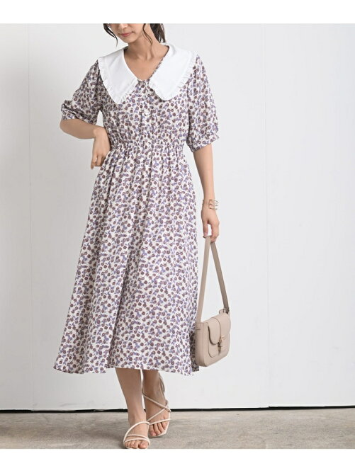 Rps W フリルbig衿花柄ハーフスリーブワンピース Rakuten Fashion 楽天ファッション 旧楽天ブランドアベニュー De0812 Rps W フリルbig衿花柄ハーフスリーブワンピース Rakuten Fashion 楽天ファッション 旧楽天ブランドアベニュー De0812