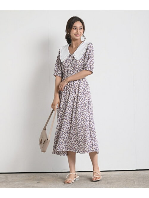 Rps W フリルbig衿花柄ハーフスリーブワンピース Rakuten Fashion 楽天ファッション 旧楽天ブランドアベニュー De0812 Rps W フリルbig衿花柄ハーフスリーブワンピース Rakuten Fashion 楽天ファッション 旧楽天ブランドアベニュー De0812