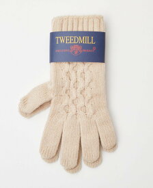 【SALE／30%OFF】MELROSE Select 【TWEEDMILL/ツイードミル】ケーブルニットグローブ メルローズセレクト ファッション雑貨 手袋 ホワイト グリーン グレー【送料無料】