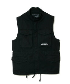 (What it isNt) ART BY MARK GONZALES (What it isNt) ART BY MARK GONZALES/(M)(What it isNt) M65 FIELD VEST ゴースローキャラバン トップス ベスト・ジレ ブラック【送料無料】