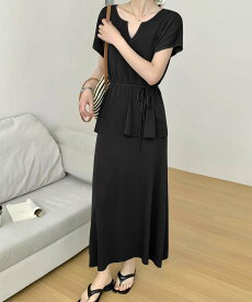 【SALE／20%OFF】BANICO 【BANICO】半袖トップス&ロングスカート セットアップ アイモハ スカート ロング・マキシスカート ブラック ベージュ【送料無料】