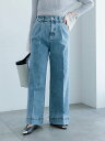 Te chichi ワイドデニムパンツ テチチ パンツ その他のパンツ ブルー ネイビー【送料無料】