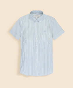 BROOKS BROTHERS �X�g���b�`�R�b�g�� GF���S �V���[�g�X���[�u �X�g���C�v�V���c Fitted Fit �u���b�N�X �u���U�[�Y �g�b�v�X �V���c�E�u���E�X �u���[�y���������z