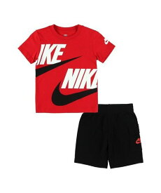 NIKE キッズ(105-120cm) セット商品 NIKE(ナイキ) B NSW HBR CARGO FT SHORT SET ルーキーユーエスエー トップス その他のトップス ブラック グレー グリーン