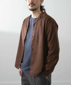 �ySALE�^70%OFF�zURBAN RESEARCH ITEMS FS Open Collar Shirts �A�[�o�����T�[�`�A�C�e���Y �g�b�v�X �V���c�E�u���E�X �u���E�� �u���b�N