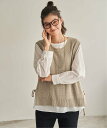 ikka ニットベストブラウスセット【親子コーデ】 イッカ トップス アンサンブル ブラック ブルー グレー【送料無料】