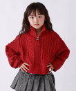 【10C REPIPI】ケーブルハーフZIPニット