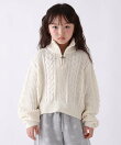【10C REPIPI】ケーブルハーフZIPニット