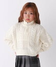 【10C REPIPI】ケーブルハーフZIPニット