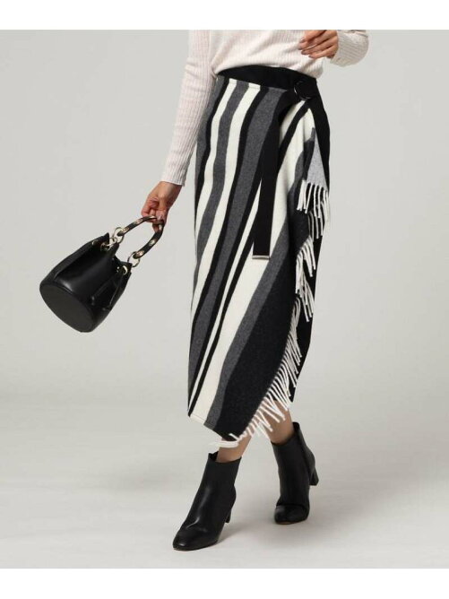 Untitled フランネルボーダーラップ風スカート Rakuten Fashion 楽天ファッション 旧楽天ブランドアベニュー Bw7814