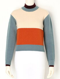 【SALE／40%OFF】LILY BROWN 重ねカラーブロックプルオーバー リリーブラウン トップス ニット ブラック ブルー レッド【送料無料】