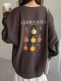 Discoat 【WEB限定】クッキーアンドドーナッツグラフィックスウェット ディスコート トップス カットソー・Tシャツ ブラウン ホワイト ベージュ【送料無料】