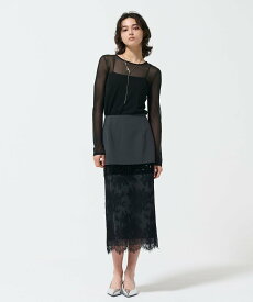 【SALE／70%OFF】GRACE CONTINENTAL コンビタイトスカート グレースコンチネンタル スカート ミディアムスカート ブラック グレー【送料無料】