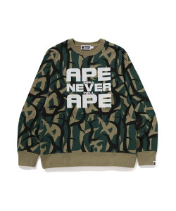 A BATHING APE TRIAL CAMO CREWNECK SWEATSHIRT A xCVO GCv gbvX XEFbgEg[i[ x[W O[yz