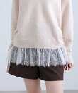 レースドッキングサイドドロストニット