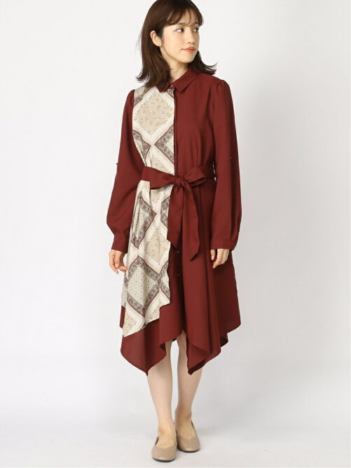 Axes Femme W スカーフ柄切替シャツワンピ Rakuten Fashion 楽天ファッション 旧楽天ブランドアベニュー Cd15
