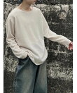 【Chikashitsu +】see-through long sleeve knit