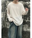 【Chikashitsu +】see-through long sleeve knit
