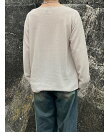 【Chikashitsu +】see-through long sleeve knit