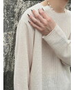 【Chikashitsu +】see-through long sleeve knit