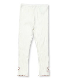 SLAP SLIP 裾ハートくりぬきレギンス(80~130cm) ベベ オンライン ストア 靴下・レッグウェア レギンス・スパッツ ホワイト グレー パープル