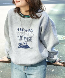 【SALE／50%OFF】VENCE share style Ladys ラインリブキャットスウェット ヴァンス エクスチェンジ トップス その他のトップス グレー ネイビー ホワイト