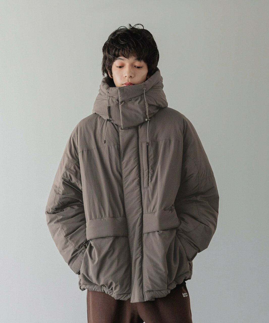 【SALE/20%OFF】LOWRYS FARM 【LFM(U)】エアサーマル2WAYパーカー ローリーズファーム ジャケット・アウター ダウンジャケット・ダウンベスト グレー ベージュ カーキグリーン【送料無料】 - メイン画像 15