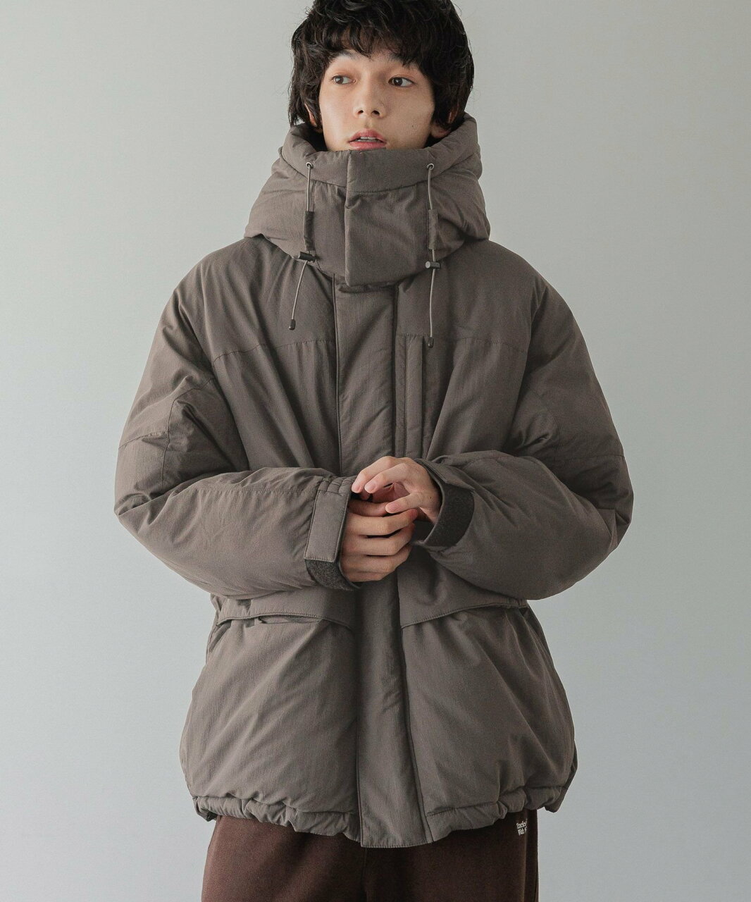 【SALE/20%OFF】LOWRYS FARM 【LFM(U)】エアサーマル2WAYパーカー ローリーズファーム ジャケット・アウター ダウンジャケット・ダウンベスト グレー ベージュ カーキグリーン【送料無料】 - メイン画像 16