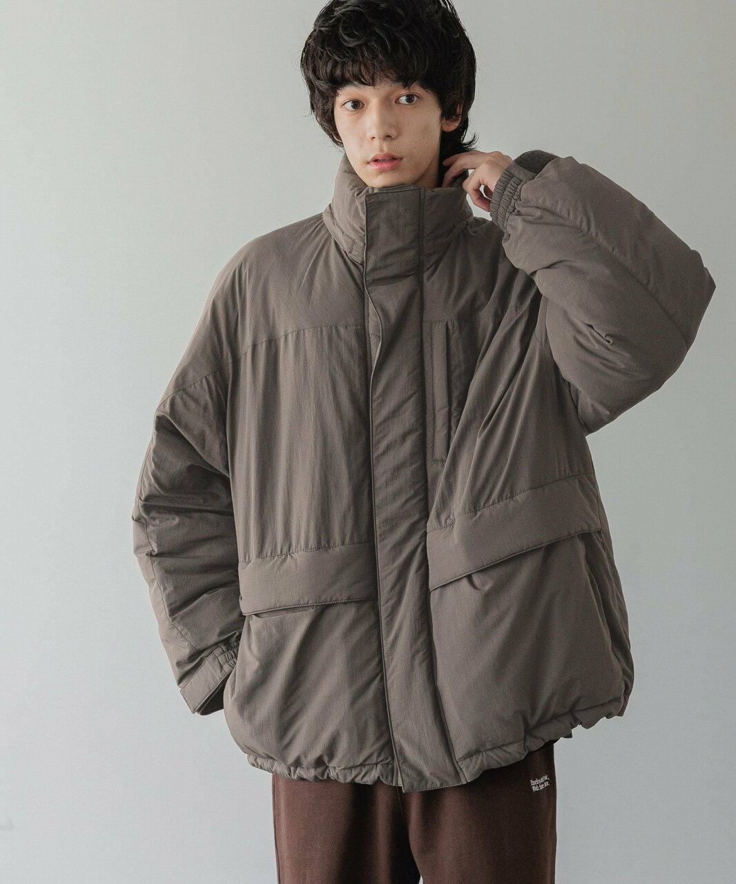 【SALE/20%OFF】LOWRYS FARM 【LFM(U)】エアサーマル2WAYパーカー ローリーズファーム ジャケット・アウター ダウンジャケット・ダウンベスト グレー ベージュ カーキグリーン【送料無料】 - メイン画像 19