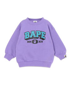 A BATHING APE BAPE LINE CAMO CREWNECK ア ベイシング エイプ トップス スウェット・トレーナー パープル【送料無料】