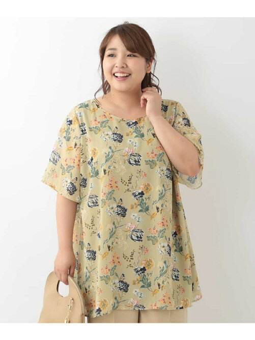 Eur3 洗える 大きいサイズ フラワープリントシフォンチュニック Rakuten Fashion 楽天ファッション 旧楽天ブランドアベニュー T Eur3 洗える 大きいサイズ フラワープリントシフォンチュニック Rakuten Fashion 楽天ファッション 旧楽天ブランドアベニュー T