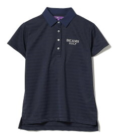 【SALE／50%OFF】BEAMS GOLF PURPLE LABEL BEAMS GOLF PURPLE LABEL / メッシュ ロゴ ジャカード ポロシャツ ビームス アウトレット トップス スウェット・トレーナー ホワイト ネイビー【送料無料】