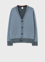 Paul Smith コントラストディテール カーディガン ポール・スミス トップス ニット ブラック グレー【送料無料】