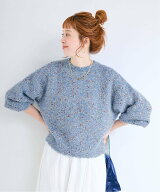 B.C STOCK 手洗い可 / ラメポコ2wayカーディガン ベーセーストック トップス ニット ブルー ピンク グレ…